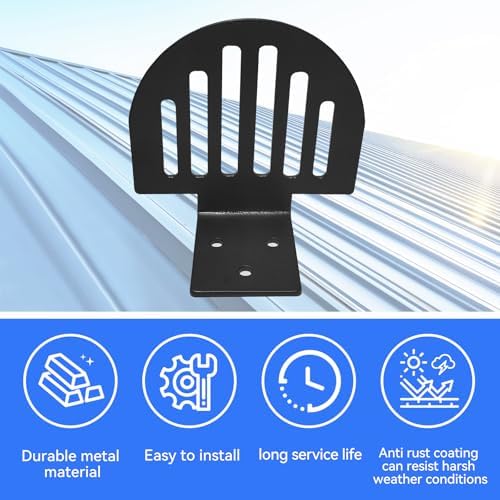 25 Pack Standing Seam Snow Guards for Metal Roofs with Seal Gaskets & Screws, Metal Roof Snow Stops, Crush Ice to Prevent Accumulation