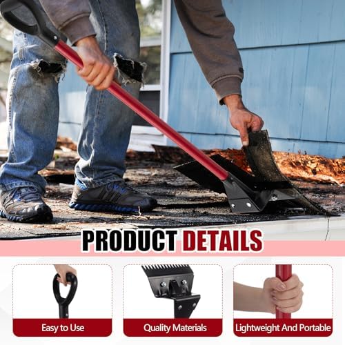 2 Pack Shingle Remover Tool, 46.5 Inch Roofing Shovel
