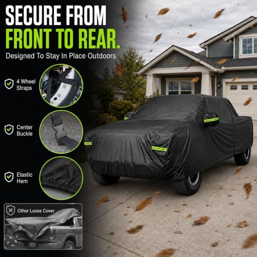 Waterproof Pickup Truck Cover, All Weather Outdoor Protection