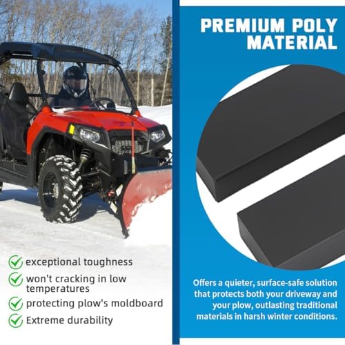 42" Poly Snow Plow Cutting Edge 1/2" Thicker with Mounting Hardware