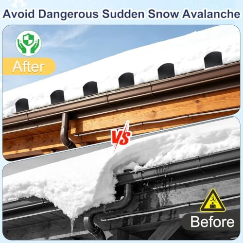 50 Pack Snow Guards for Metal Roof,Classic Style Snow Stop Brackets
