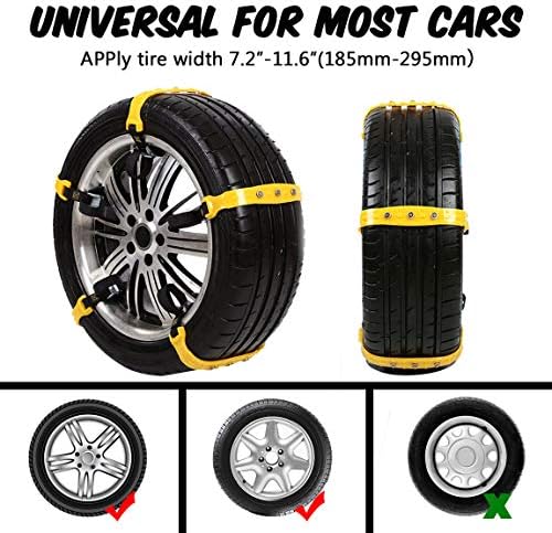 10pcs Universal Emergency Snow Chains for SUV Car ATV 185-295mm