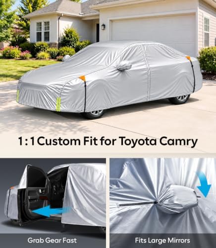 Wigoo Car Cover for Toyota Camry 2012-2026, Waterproof All Weather