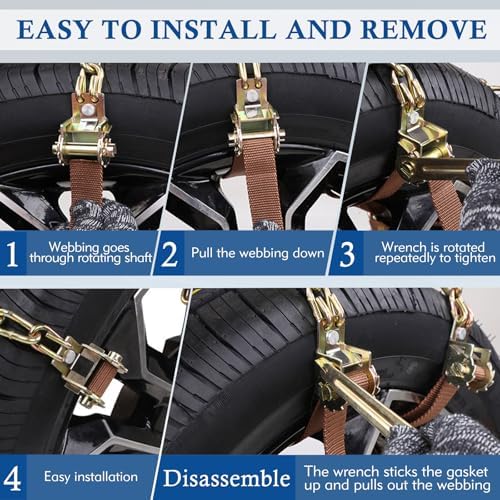 10pcs 175-285mm Anti Slip Tire Snow Chains