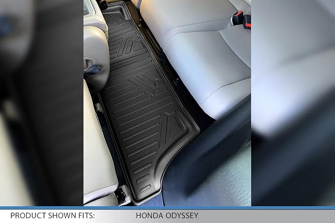 SMARTLINER Custom Fit Floor Mats 3 Row Liner Set Compatible with 2018-2025 Honda Odyssey