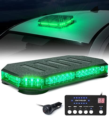 LUMENIX 42 LED Green Rooftop Strobe Beacon Light Bar with Controller