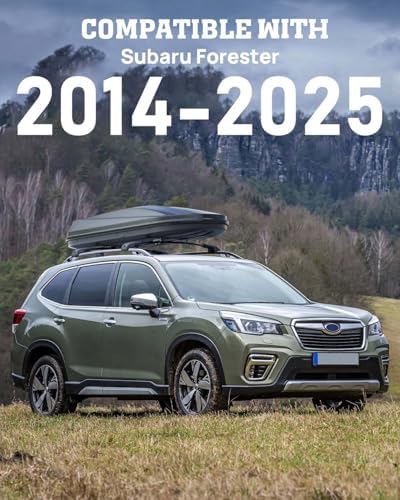 300lbs Lockable Roof Rack Cross Bars Compatible with 2014-2026 Subaru Forester (Not for Wilderness), Aluminum Roof Rails Crossbar for Rooftop Cargo Bars Luggage Kayak Bike Racks