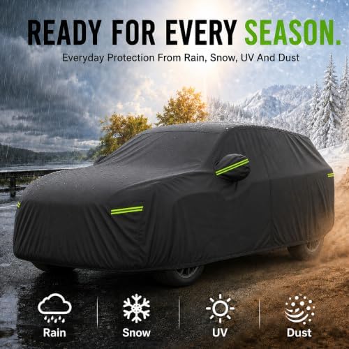 SUV Car Cover for Honda CRV, Waterproof with Door Zipper