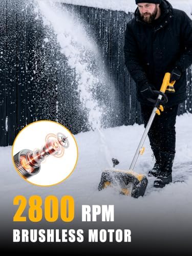13" Cordless Snow Shovel Compatible with DeWalt 20V MAX Battery (Bare Tool)