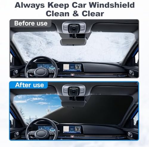 DooGooCoo 700D Oxford Fabric Car Windshield Cover for Ice and Snow, X-Large