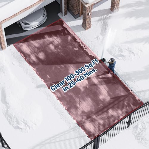 GarveeTech 12 in Cordless Snow Shovel - Brushless Motor Electric Snow Removal Blower, 16.5 FT Snow Thrower with, Clear Heavy, Wet Snow & Throws on Driveway,Walkway Deck,Stair