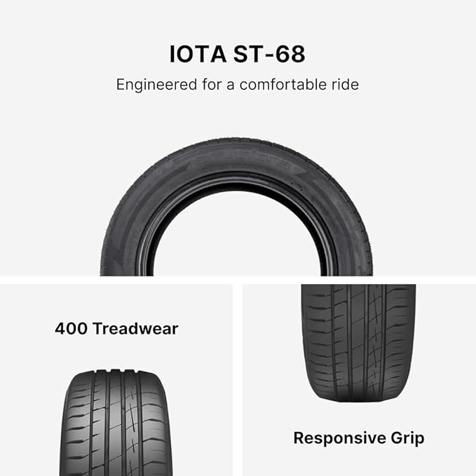 Accelera Iota ST68 All-Season Truck/SUV Performance Radial Tire-285/45R22 285/45/22 285/45-22 114V Load Range XL 4-Ply BSW Black Side Wall UTQG 400AA