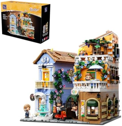 PANTASY Italian Corner Building Set for Adults, Modular City Street Model