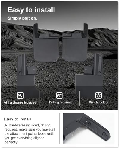 Kiwi Master Mud Flaps for 2020-2026 Jeep Gladiator (Not Fit Rubicon/Mojave)