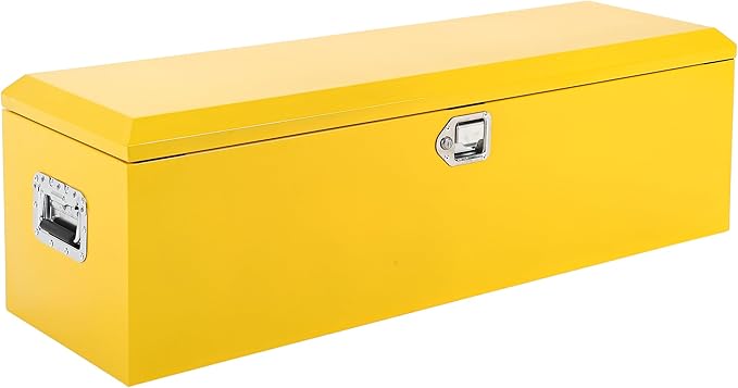 48 Inch Heavy Duty Steel Truck Bed Tool Box Truck Car Outdoor Trailer Pickup Toolbox, RV Storage Organizer w/Lock & Keys