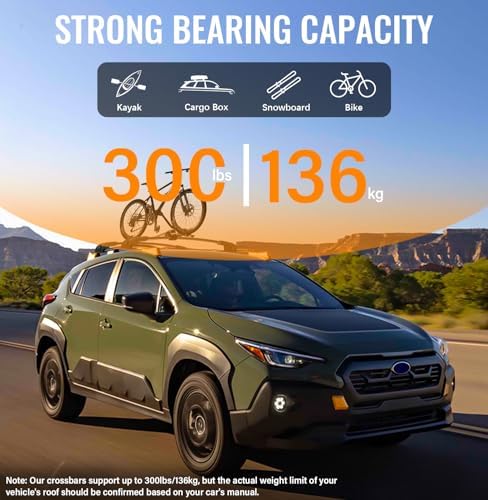 Cross Bars Compatible with Subaru Crosstrek Wilderness 2024-2026