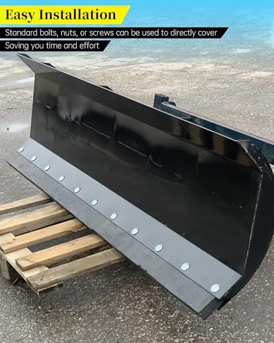 48 x 4 x 3/4 Inch Polyurethane Snow Plow Cutting Edge | Fit for ATV Tractors, Skid Steers & UTVs Snow Pusher Cutting Edge, Heavy Duty Replacement Blade for Front Snow Blade Plow