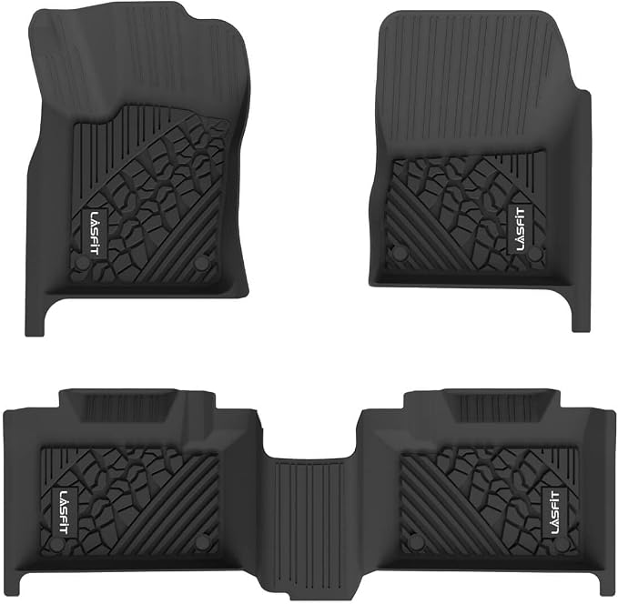 LASFIT Floor Mats for Jeep Grand Cherokee 2016-2021 5-Seat, for Dodge Durango 2016-2026 5-Seat (Not for 6-Seat), All Weather TPE Custom Fit Trunk Liners Car Floor Mats Black