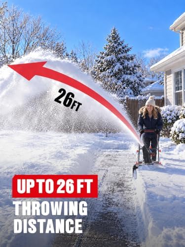EWORK 40V Snow Blower Cordless 20" Snow Thrower w/Battery & Charger