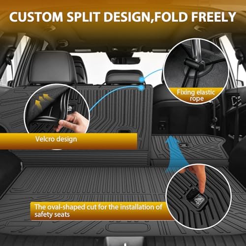 Powerty Floor Mats for 2022-2026 2027 Kia Sportage Gas(Not for 2026-2027 X-Line、SX-Prestige、 X-Pro Prestige), All Weather 3D TPE Anti-Slip Trunk Cargo Liner Seat Back Covers Protectors Full Set Car