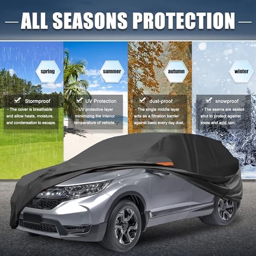 X AUTOHAUX Waterproof Full Car Cover for Honda CRV 1995-2025 210D-PU