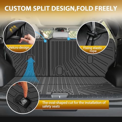 Powerty Floor Mats for 2022-2025 2026 Hyundai Tucson Gas Car Mats Accessories, All Weather 3D TPE Anti-Slip Trunk Cargo Liner Seat Back Covers Protectors Full Set Car Accessories