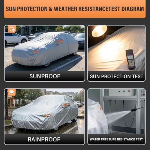 Kayme Hatchback Car Cover See Vehicle Size Chart for Accurate Fit, Size H3
