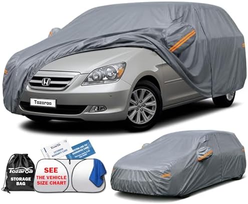 Hatchback Cover Waterproof All-Weather,Outdoor Full Exterior Car Covers Custom Fit for Honda Odyssey,Toyota Prius Sienna,Dodge Caravan Magnum,Lancer,Volvo V40 etc Size H2(See Size Chart)