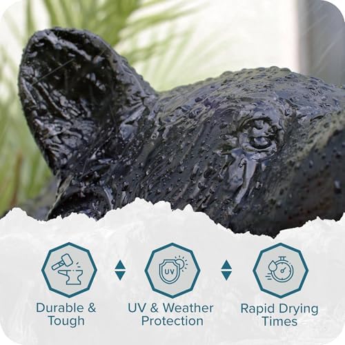 Polar Satin Black Direct to Rust Spray Paint - 6 x 13.5fl oz - Protect and Stop Rust & Corrosion - Primer, Undercoat, Topcoat - Quick Dry Formula - Ideal for Metal, Wood, Plastic and Ceramic Surfaces