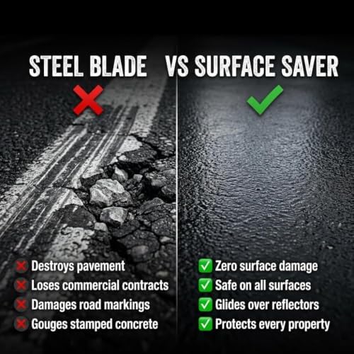 Surface Saver Polyurethane Snow Plow Cutting Edge – Outlasts Rubber 5X – No Surface Damage – Made in USA – Fits Truck ATV UTV Tractor – Holes Not Included – 72" (1"x4")