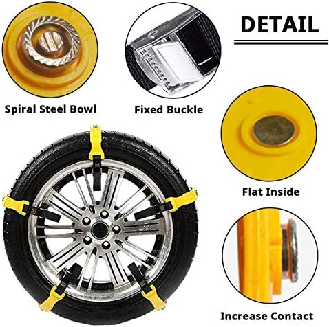10pcs Universal Emergency Snow Chains for SUV Car ATV 185-295mm