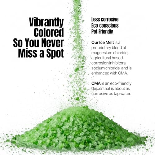 Green Ice Melt -25°F Effective, Pet Safe Eco-Friendly De-Icer, Fast-Acting Granules for Driveways, Walkways & Entryways, 20 lb Pail