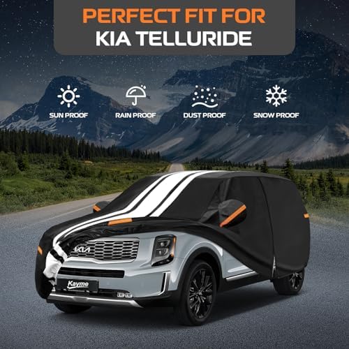 Kayme Heavy Duty Car Cover for Kia Telluride (2019-2026) Waterproof