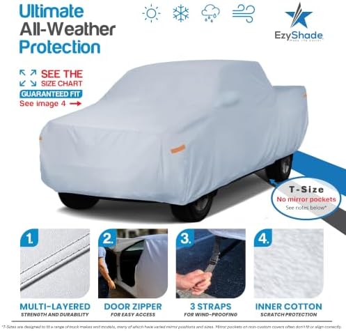 EzyShade Truck Cover Waterproof All Weather. See Truck Size-Chart. Size T1