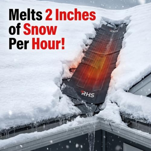 Roof Valley Ice Dam Heater Mat, Snow Melting Deicing System, 5 ft x 13 in