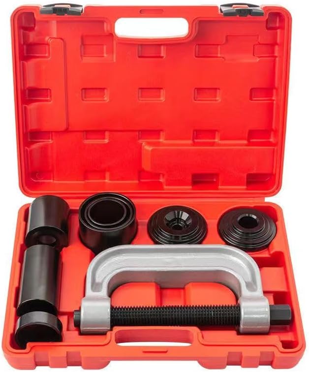 Ball Joint Removal Tool Kit,10PC Ball Joint Press Kit for Most 2WD 4WD Cars and Light Trucks(Red)