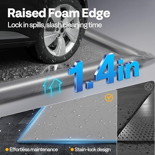 VIVOHOME Garage Floor Mat 7'9" x 18' Containment Mat with Stay Put Corner