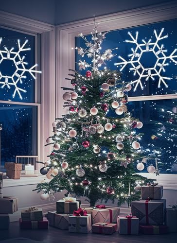 Brightown Christmas Lights Outdoor, 108LED 36" Folding Big Snowflake Lights