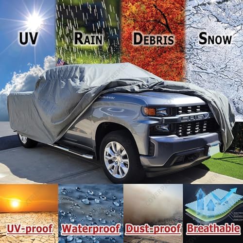 Car Cover fit 2015 2016 2017 2018 GMC Sierra 2500HD 3500HD Crew Cab 8ft Bed Dually Plat Series Gry