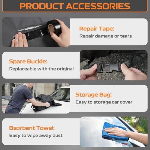 Kayme Heavy Duty Car Cover Custom Fit for Honda CRV CR-V (1995-2026)