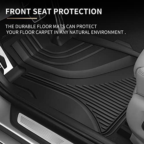 Original Rio Floor Mats for 2018-2024 Kia Rio Sedan & Hatchback Models - Custom Fit TPE Heavy Duty Non Slip Floor Mats 1st and 2nd Row - All Weather Black Car Mats for Rio 2018-2024