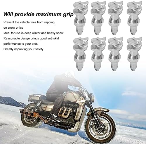 KIMISS Anti-Slip Snow Tire Studs, 50 Pcs Car Tire Spikes, Strong Grip Universal Anti-Skid Tire Studs for Auto Truck Off-Road Vehicles