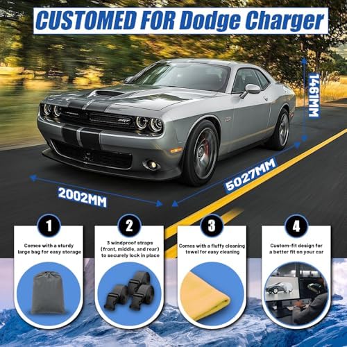 Car Cover Custom Fit for Dodge Charger (2006-2026), Dodge Challenger