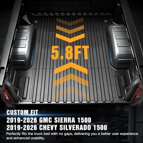 YZONA Bed Mat for 2019-2026 Silverado 1500 & Sierra 1500 5.8FT (69.92 in)