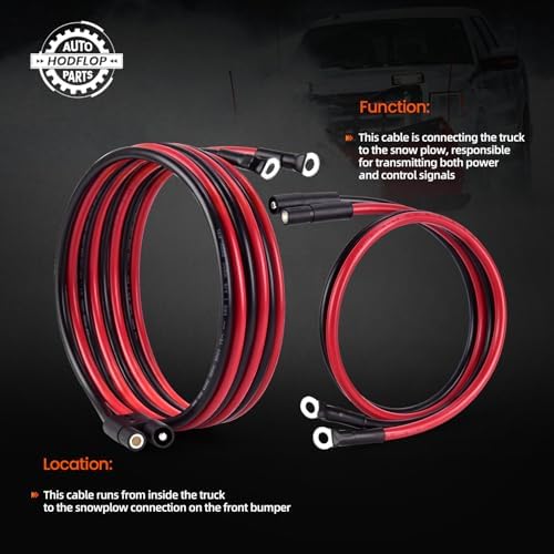 HYD01684 HYD01690 Power Ground Cable Compatible with BOSS Snow Plow
