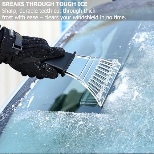 Gardenised 50-pc Car Window & Windshield Ice Scraper Tool for Snow & Ice Removal Vehicle Accessory with Comfortable Non-Slip Grip Handle for Quick Easy & Safe Winter Cleaning for Trucks Vans and SUVs