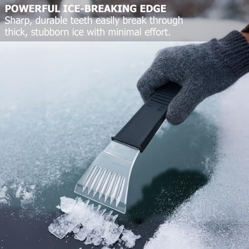 Gardenised 10-pc Car Window and Windshield Ice Scraper Tool for Snow & Ice Removal Vehicle Accessory with Comfortable Non-Slip Grip Handle for Quick Easy & Safe Winter Cleaning