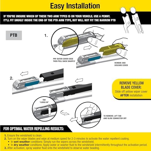 Rain-X 5079273-2 Repellency Water Repellent Wiper Blades, 15" Windshield Wiper, All Weather Streak-Free for Enhanced Visibility w/Water Repellency Formula