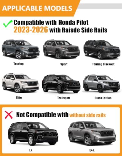 KINGGERI 300lbs Roof Rack Cross Bars for Honda Pilot 2023-2026