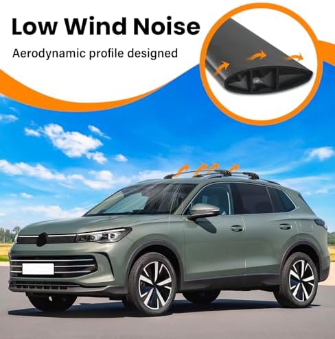 Roof Cross Bars Compatible with Volkswagen VW Tiguan 2018-2026